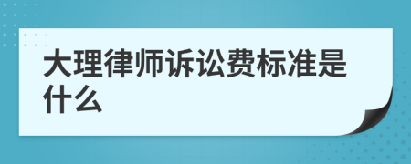 大理律师诉讼费标准是什么