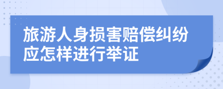 旅游人身损害赔偿纠纷应怎样进行举证