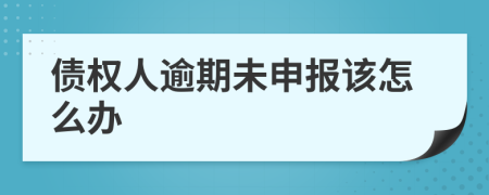 债权人逾期未申报该怎么办