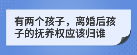 有两个孩子，离婚后孩子的抚养权应该归谁