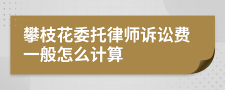 攀枝花委托律师诉讼费一般怎么计算