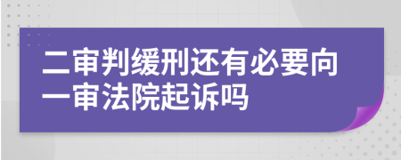 二审判缓刑还有必要向一审法院起诉吗