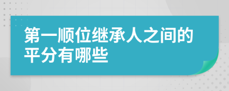 第一顺位继承人之间的平分有哪些