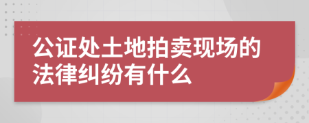 公证处土地拍卖现场的法律纠纷有什么