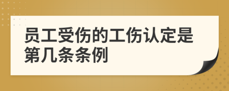 员工受伤的工伤认定是第几条条例
