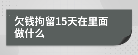 欠钱拘留15天在里面做什么