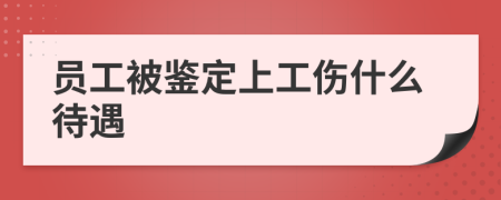 员工被鉴定上工伤什么待遇