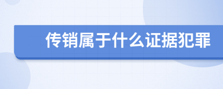 传销属于什么证据犯罪