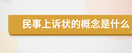 民事上诉状的概念是什么