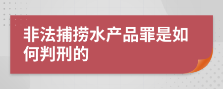 非法捕捞水产品罪是如何判刑的