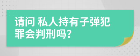 请问 私人持有子弹犯罪会判刑吗？