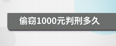 偷窃1000元判刑多久