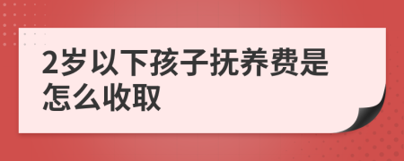 2岁以下孩子抚养费是怎么收取