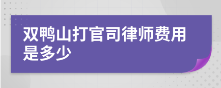 双鸭山打官司律师费用是多少