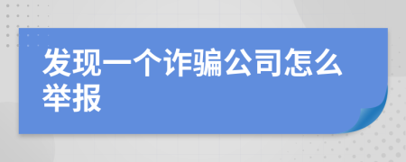 发现一个诈骗公司怎么举报