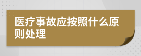 医疗事故应按照什么原则处理