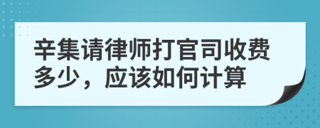 辛集请律师打官司收费多少，应该如何计算