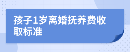 孩子1岁离婚抚养费收取标准