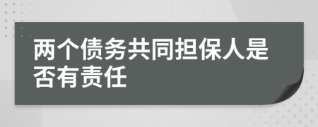 两个债务共同担保人是否有责任