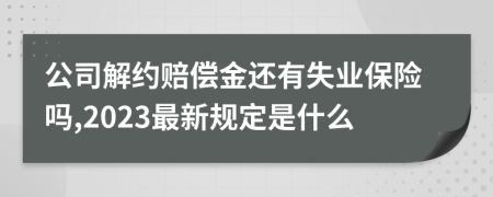 公司解约赔偿金还有失业保险吗,2023最新规定是什么