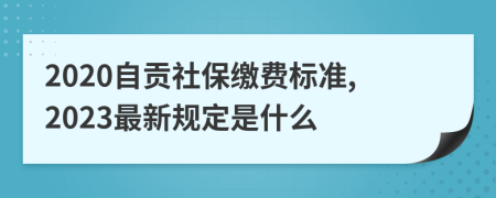 2020自贡社保缴费标准,2023最新规定是什么