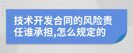 技术开发合同的风险责任谁承担,怎么规定的