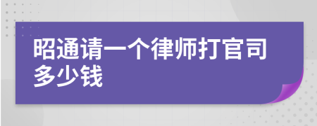 昭通请一个律师打官司多少钱