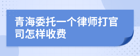 青海委托一个律师打官司怎样收费