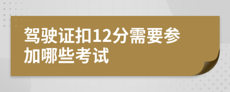 驾驶证扣12分需要参加哪些考试