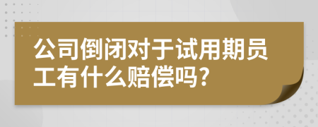 公司倒闭对于试用期员工有什么赔偿吗?