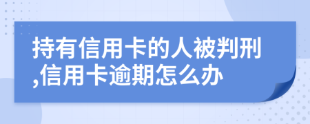 持有信用卡的人被判刑,信用卡逾期怎么办