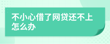 不小心借了网贷还不上怎么办