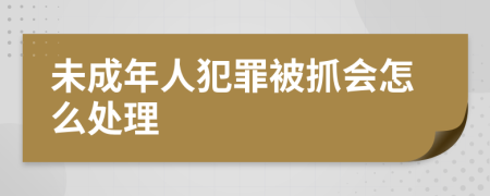 未成年人犯罪被抓会怎么处理
