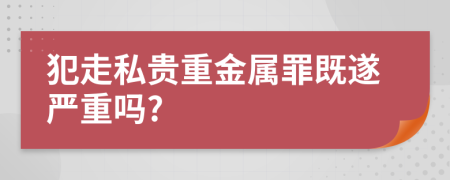 犯走私贵重金属罪既遂严重吗?