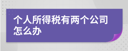 个人所得税有两个公司怎么办