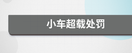 小车超载处罚