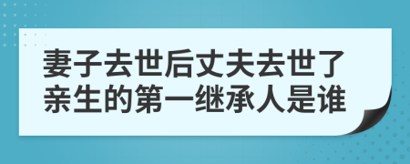 妻子去世后丈夫去世了亲生的第一继承人是谁