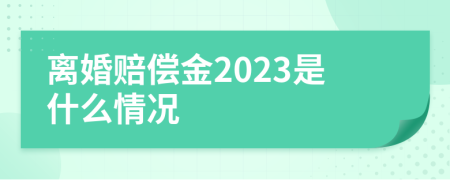 离婚赔偿金2023是什么情况