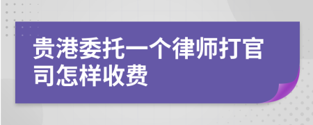 贵港委托一个律师打官司怎样收费