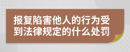 报复陷害他人的行为受到法律规定的什么处罚