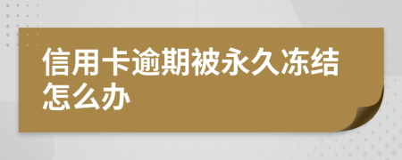 信用卡逾期被永久冻结怎么办