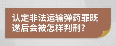 认定非法运输弹药罪既遂后会被怎样判刑?