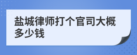 盐城律师打个官司大概多少钱