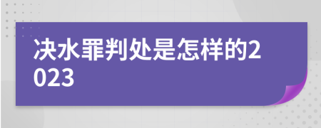 决水罪判处是怎样的2023