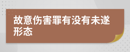 故意伤害罪有没有未遂形态