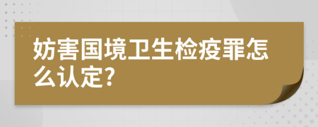 妨害国境卫生检疫罪怎么认定?