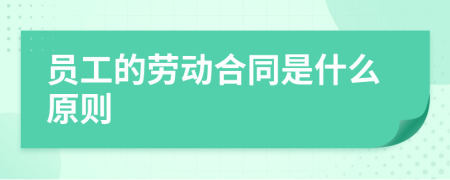 员工的劳动合同是什么原则