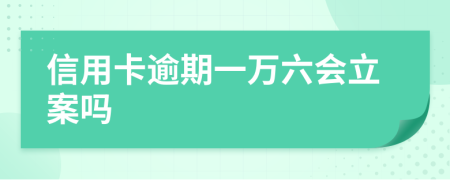 信用卡逾期一万六会立案吗