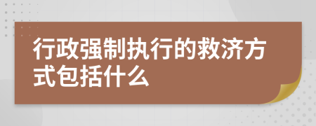 行政强制执行的救济方式包括什么