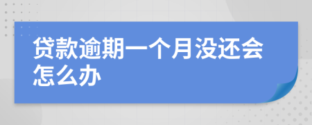 贷款逾期一个月没还会怎么办